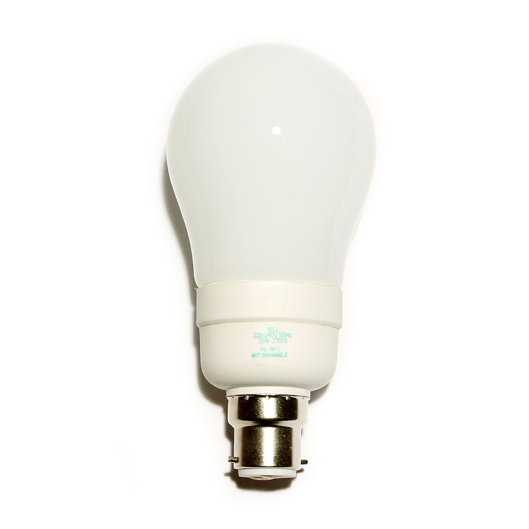 2x 15W Low Energy CFL GLS Light Bulb 2700K Warm White BC B22 Bayonet Lamp Globe